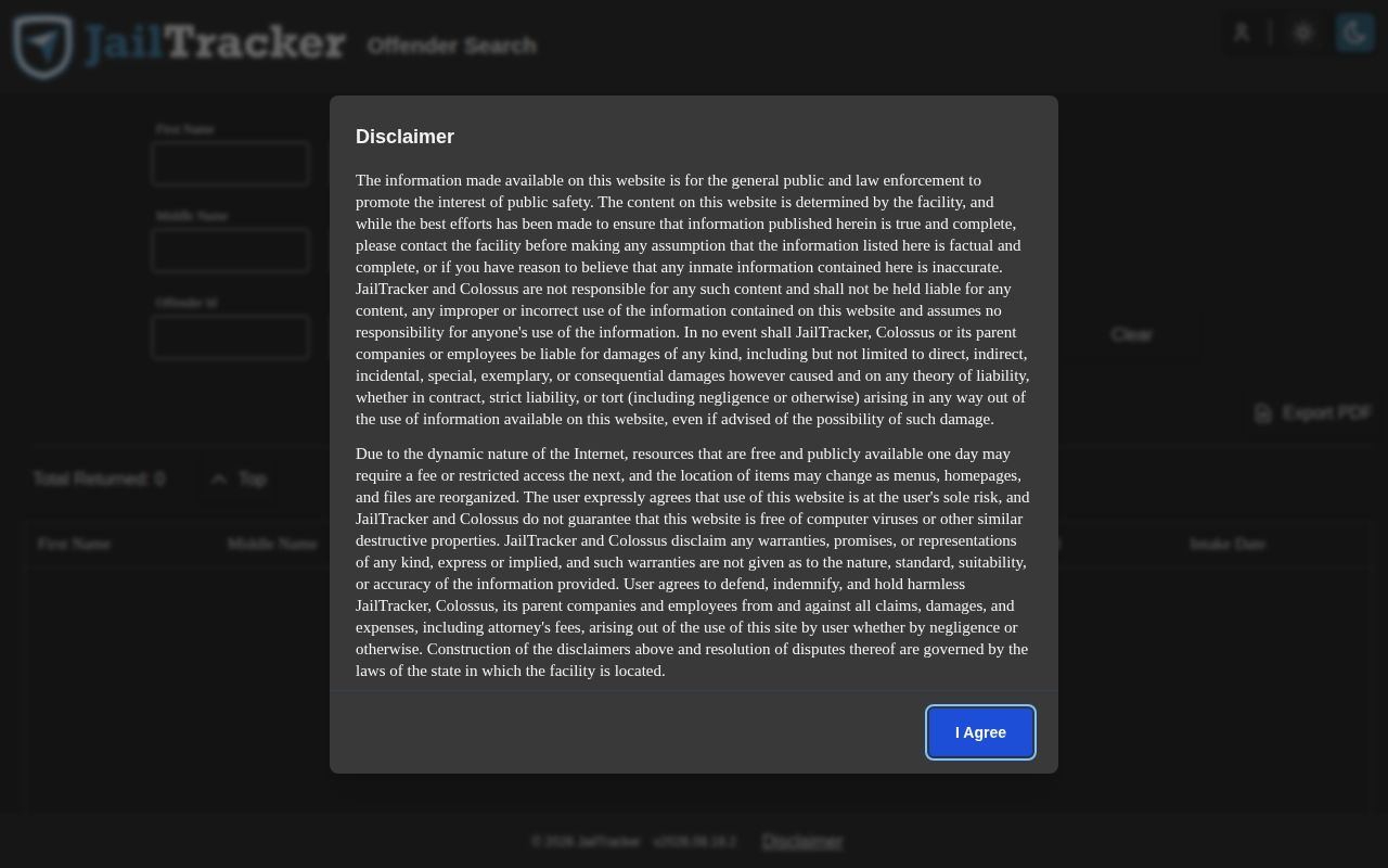 Scott County JailTracker roster application