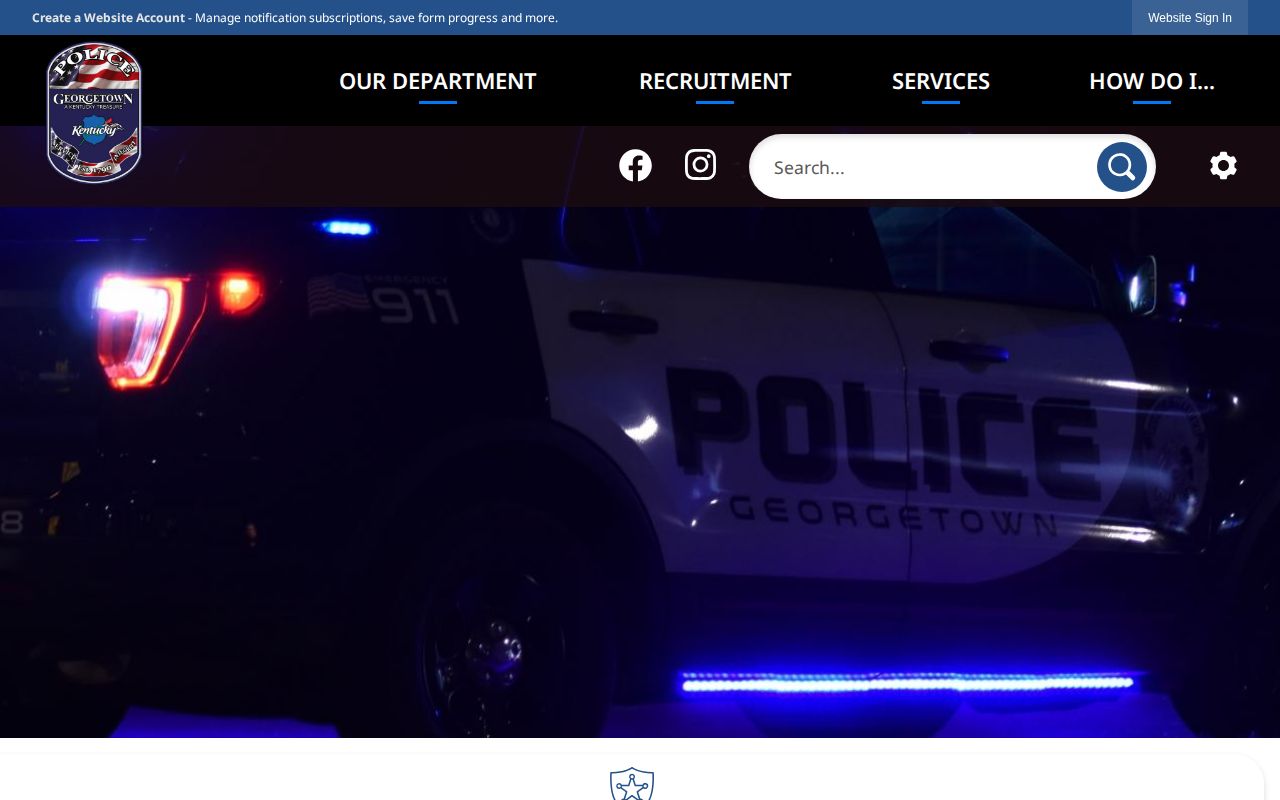 Georgetown Police Department source for Georgetown arrest contacts